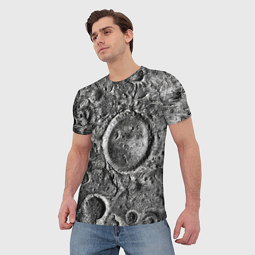 Мужская футболка Поверхность луны / 3D-принт – фото 3