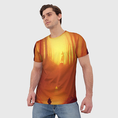 Мужская футболка Темная ведьма колдует в жутком лесу / 3D-принт – фото 3