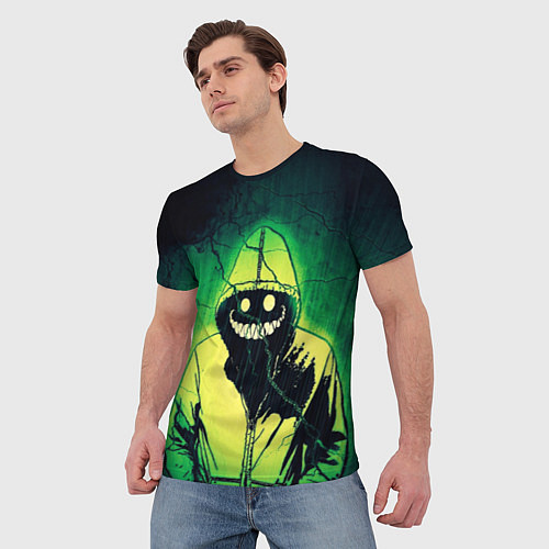 Мужская футболка Halloween - призрак в плаще / 3D-принт – фото 3
