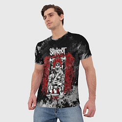 Футболка мужская Slipknot скелет, цвет: 3D-принт — фото 2