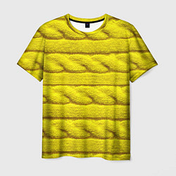 Футболка мужская Жёлтый свитер - Осень-Зима 2028, цвет: 3D-принт