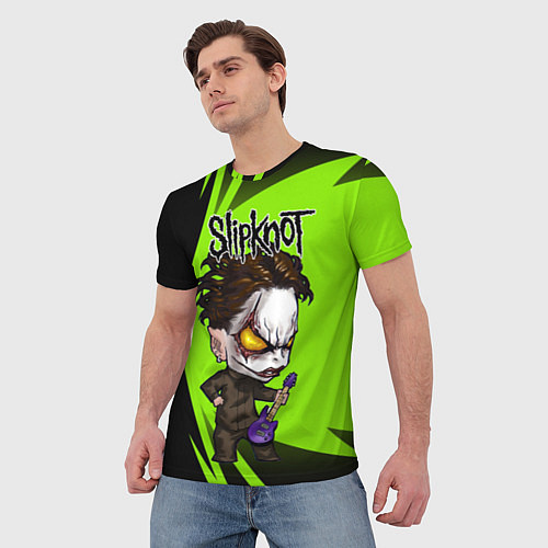 Мужская футболка Slipknot green / 3D-принт – фото 3