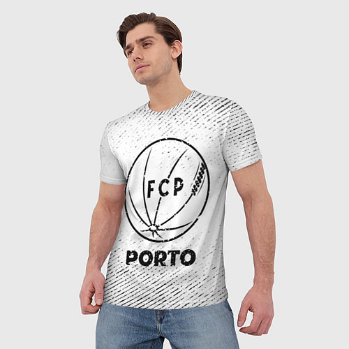 Мужская футболка Porto с потертостями на светлом фоне / 3D-принт – фото 3