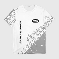 Футболка мужская Land Rover speed на светлом фоне со следами шин: н, цвет: 3D-принт