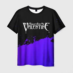 Футболка мужская Bullet For My Valentine purple grunge, цвет: 3D-принт