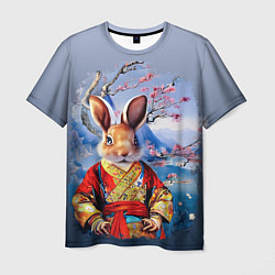 Футболка мужская Кролик в китайском халате, цвет: 3D-принт