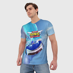 Футболка мужская Team Sonic racing - hedgehog - speed, цвет: 3D-принт — фото 2