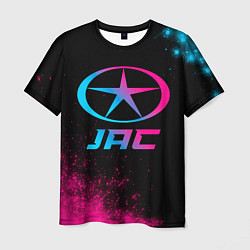 Футболка мужская JAC - neon gradient, цвет: 3D-принт