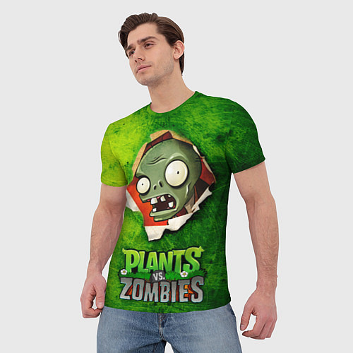 Мужская футболка Green zombie / 3D-принт – фото 3