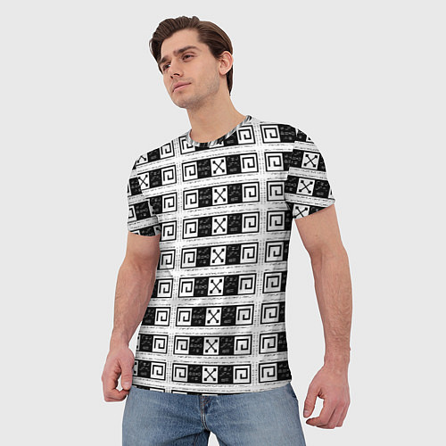 Мужская футболка Signs hieroglyphs / 3D-принт – фото 3