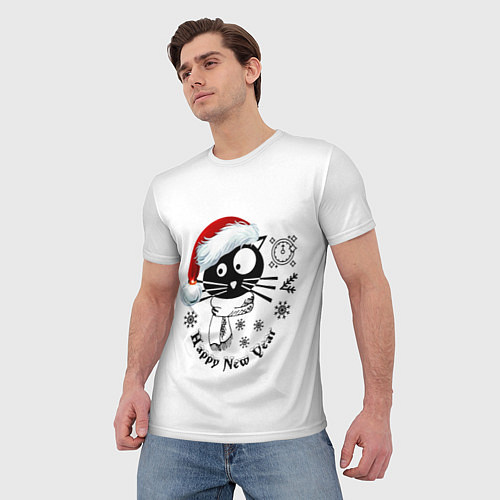 Мужская футболка Год кота / 3D-принт – фото 3