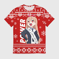 Футболка мужская Пауэр Человек бензопила новогодний, цвет: 3D-принт