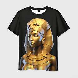 Футболка мужская Нейросеть - золотая египетская богиня, цвет: 3D-принт
