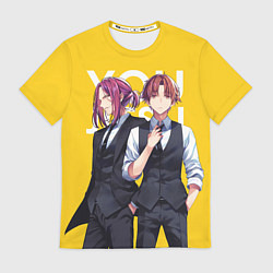 Футболка мужская Какеру и Киётака, цвет: 3D-принт