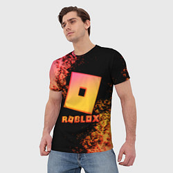 Футболка мужская Roblox logo gradient, цвет: 3D-принт — фото 2