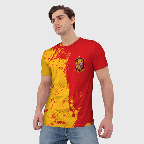 Мужская футболка Сборная Испании / 3D-принт – фото 3