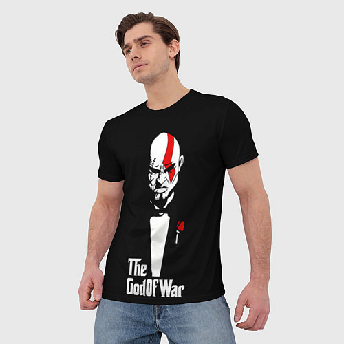 Мужская футболка God of war - Кратос отец войны / 3D-принт – фото 3