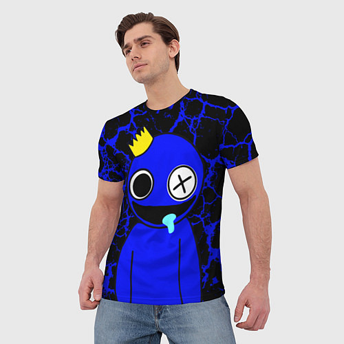 Мужская футболка Радужные друзья - персонаж Синий / 3D-принт – фото 3