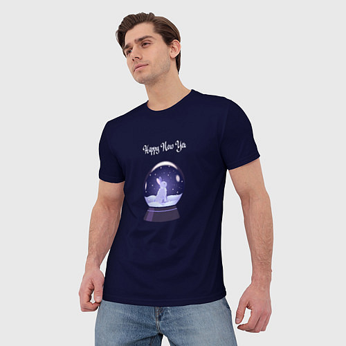 Мужская футболка Снежный шар / 3D-принт – фото 3