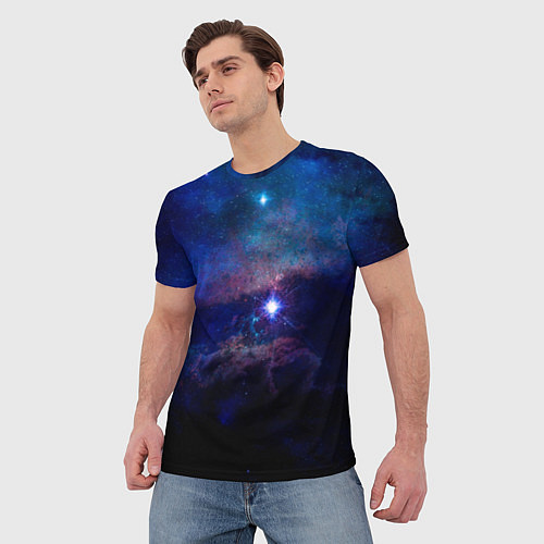Мужская футболка Звёздное небо / 3D-принт – фото 3