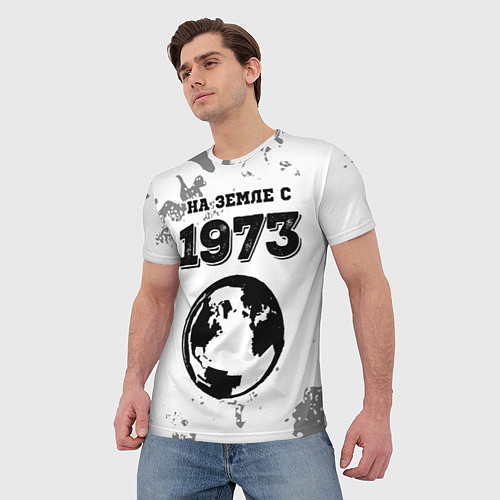 Мужская футболка На Земле с 1973: краска на светлом / 3D-принт – фото 3