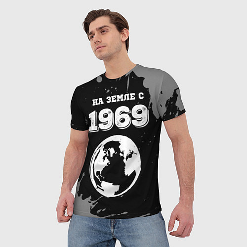 Мужская футболка На Земле с 1969: краска на темном / 3D-принт – фото 3