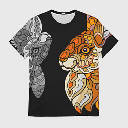 Футболка мужская Русские зайцы, цвет: 3D-принт