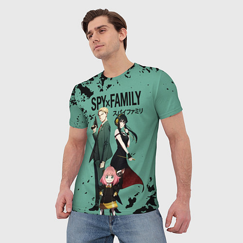 Мужская футболка Spy family characters / 3D-принт – фото 3