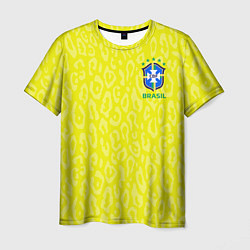 Футболка мужская Форма сборной Бразилии ЧМ 2022, цвет: 3D-принт