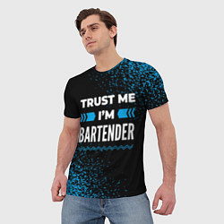 Футболка мужская Trust me Im bartender dark, цвет: 3D-принт — фото 2