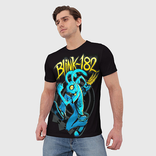 Мужская футболка Blink 182 rabbit / 3D-принт – фото 3