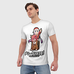 Футболка мужская Олень Сатаня и Канна дракон - Горничная госпажи Ко, цвет: 3D-принт — фото 2