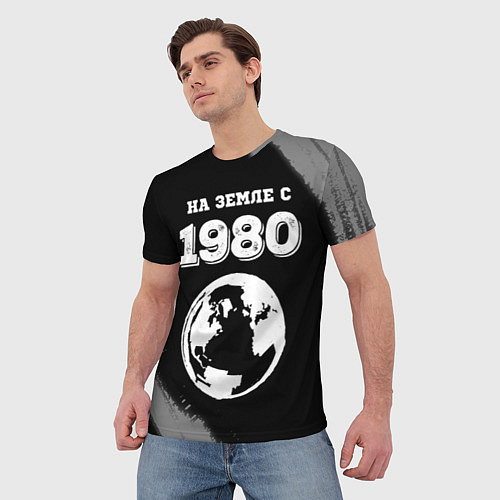 Мужская футболка На Земле с 1980: краска на темном / 3D-принт – фото 3