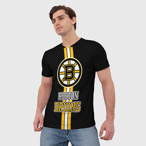 Мужская футболка Бостон Брюинз - НХЛ / 3D-принт – фото 3