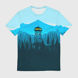 Футболка мужская Firewatch вечер, цвет: 3D-принт
