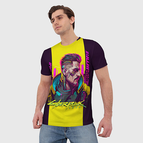 Мужская футболка Киберпанк 2077 Арт / 3D-принт – фото 3