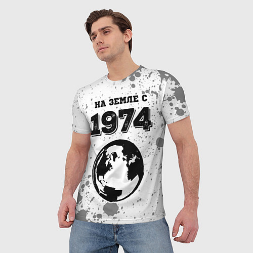 Мужская футболка На Земле с 1974: краска на светлом / 3D-принт – фото 3