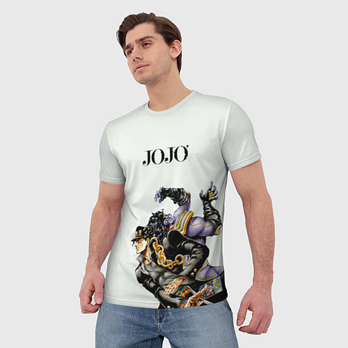 Мужская футболка Стенд Джотаро Куджо Star Platinum / 3D-принт – фото 3