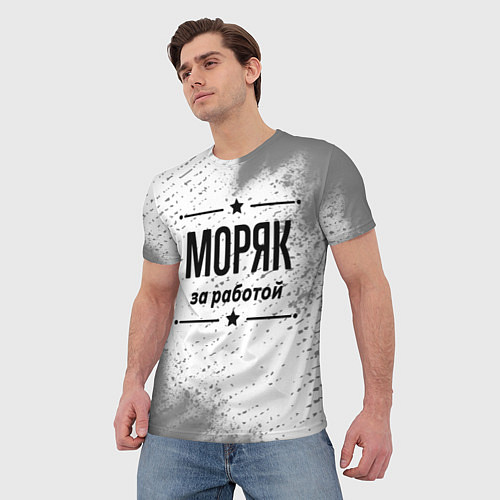 Мужская футболка Моряк за работой - на светлом фоне / 3D-принт – фото 3