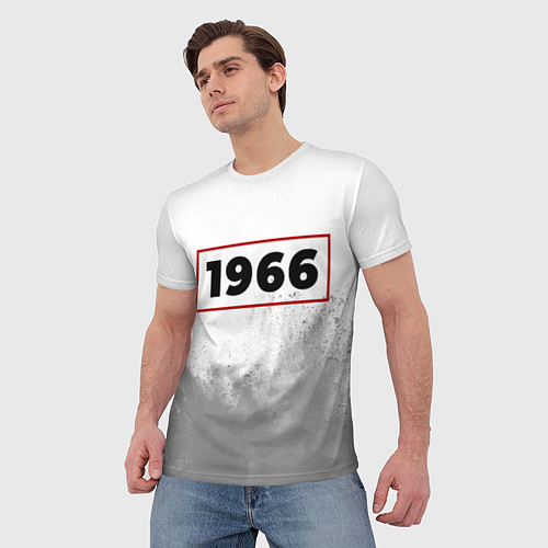 Мужская футболка 1966 - в красной рамке на светлом / 3D-принт – фото 3