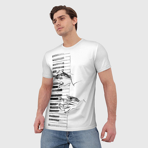 Мужская футболка Фортепианный концерт / 3D-принт – фото 3