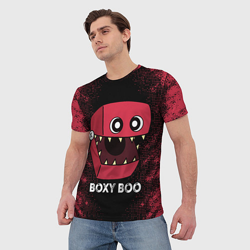 Мужская футболка Бокси Бу - персонаж Поппи Плейтайм / 3D-принт – фото 3
