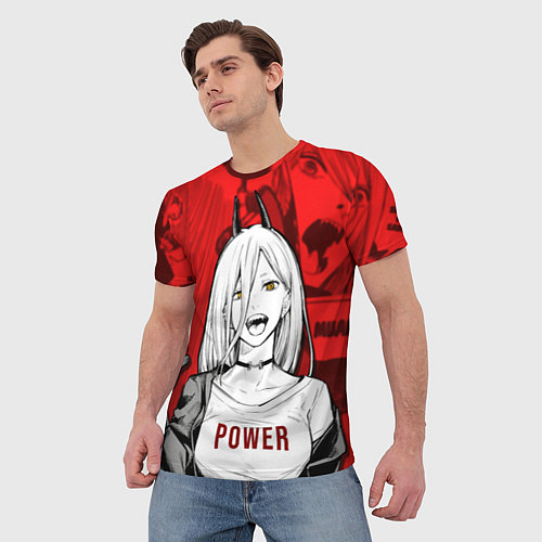 Мужская футболка Chainsaw Man: Power / 3D-принт – фото 3