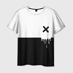 Футболка мужская Черно-белый X, цвет: 3D-принт
