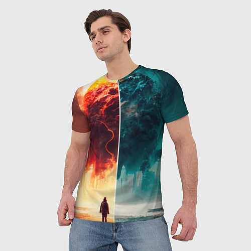 Мужская футболка Параллельные вселенные / 3D-принт – фото 3