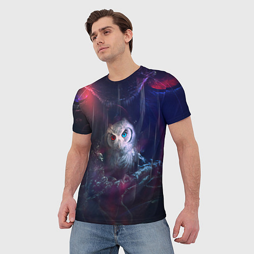 Мужская футболка Мистическая сова / 3D-принт – фото 3