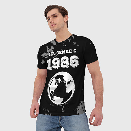 Мужская футболка На Земле с 1986: краска на темном / 3D-принт – фото 3