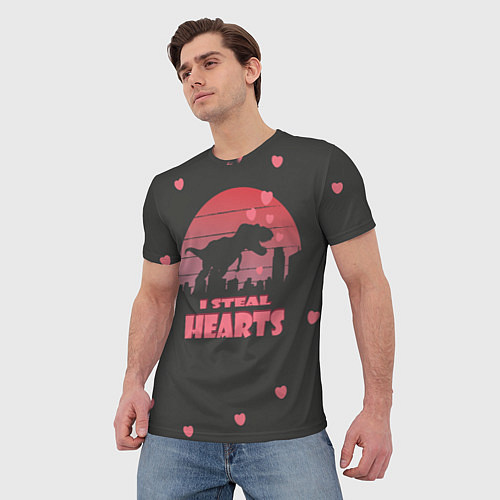 Мужская футболка Я украл сердца динозавров / 3D-принт – фото 3