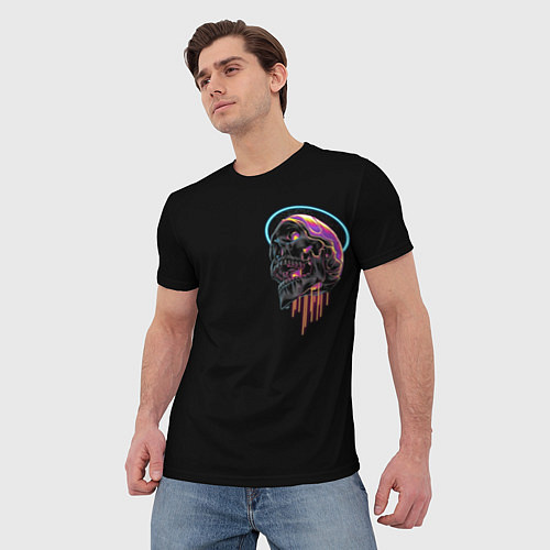 Мужская футболка Skull free your mind / 3D-принт – фото 3