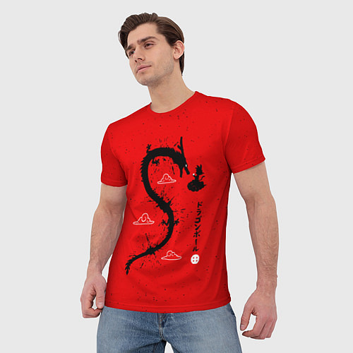 Мужская футболка Dragon Ball Гоку и дракон / 3D-принт – фото 3